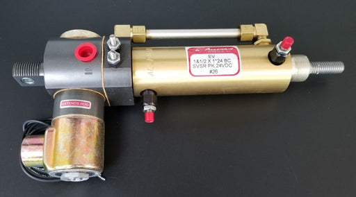NIB ALLENAIR EV 1&1/2 X 1*24 BC SVSR PK 24VDC #26 AIR CYLINDER W/ 243-SV-PK COIL