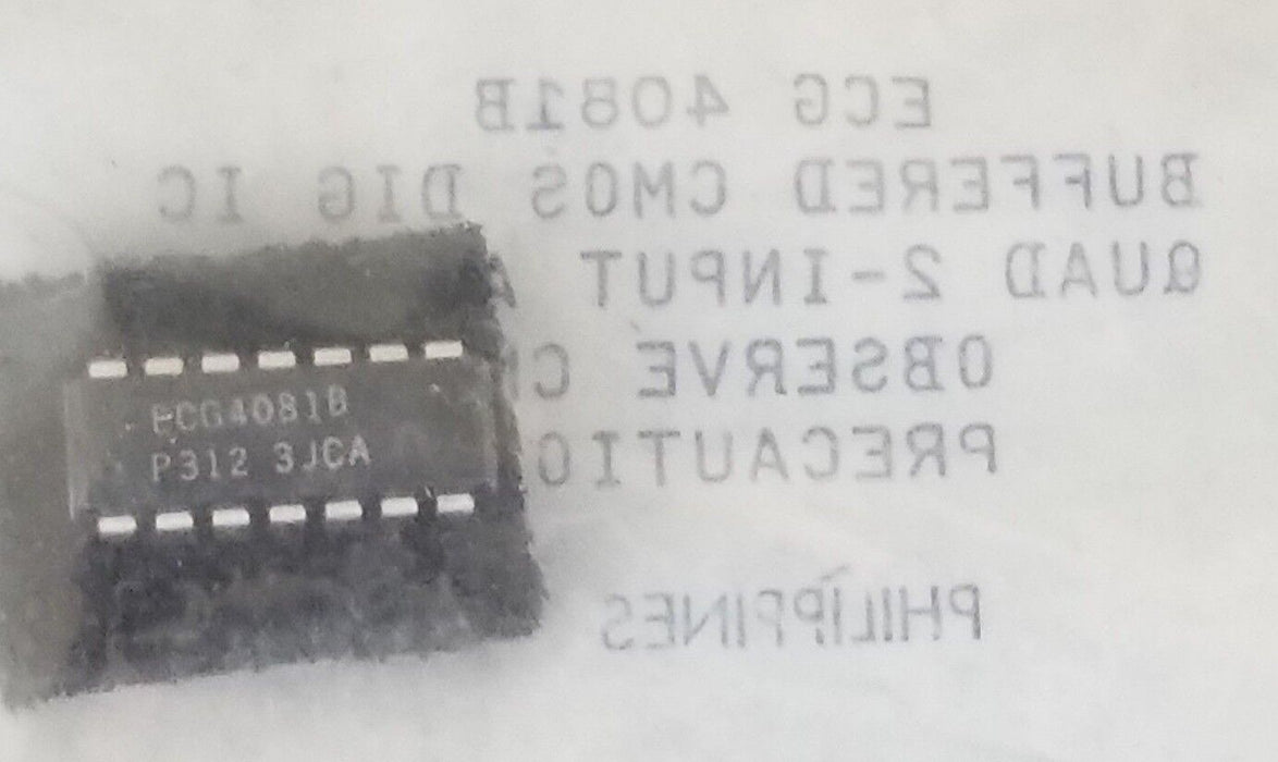 LOT OF 3 NEW PHILIPS ECG-4081B INTEGRATED CIRCUITS ECG4081B