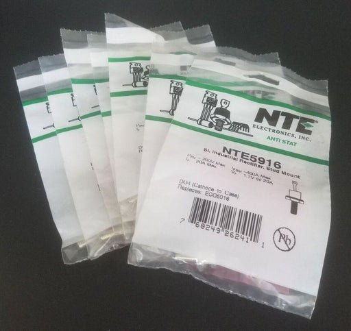 LOT OF 7 NEW NTE NTE5916 SI, INDUSTRIAL RECTIFIERS, STUD MOUNT