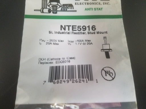 LOT OF 7 NEW NTE NTE5916 SI, INDUSTRIAL RECTIFIERS, STUD MOUNT