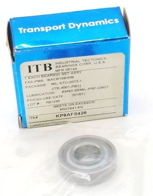 NIB ITB KP8AFS428 AIRFRAME BALL BEARING 1/2" X 1-1/8" X 3/8"