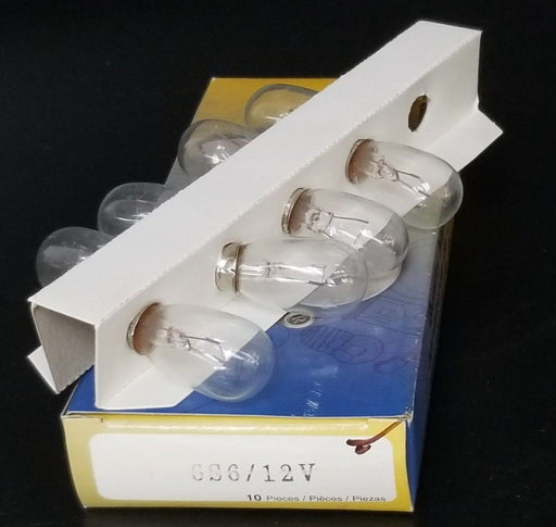 BOX OF 8 NEW EIKO 6S6/12V MINATURE LAMPS