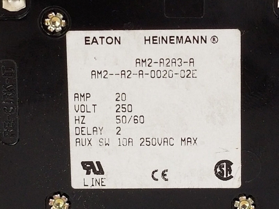 NEW EATON HEINEMANN AM2-A2A3-A CIRCUIT BREAKER AM2--A2-A-0020-02E