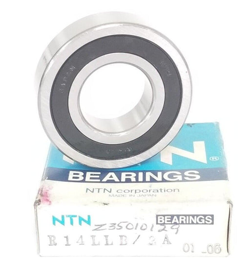 FACTORY SEALED NTN R14LLB/2A BALL BEARINGS, 0.875X1.875X0.5IN, R14LB