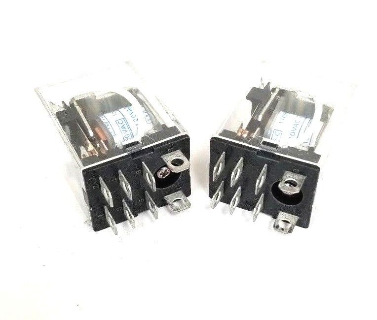 LOT OF 2 OMRON LY2 RELAYS 110/120VAC