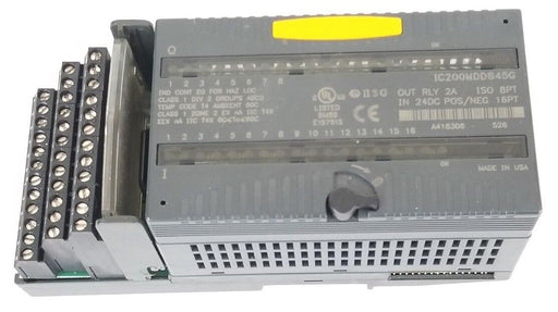 GE FANUC IC200MDD845G POWER MODULE 24VDC, 16PT INPUT / 2A, 8PT OUTPUT W/ BASE