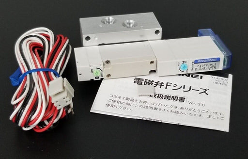 NEW KOGANEI F10T2-PL3 SOLENOID VALVE 0.2~.07MPA, 24VDC, F10T2-A2-PL3-DC24V