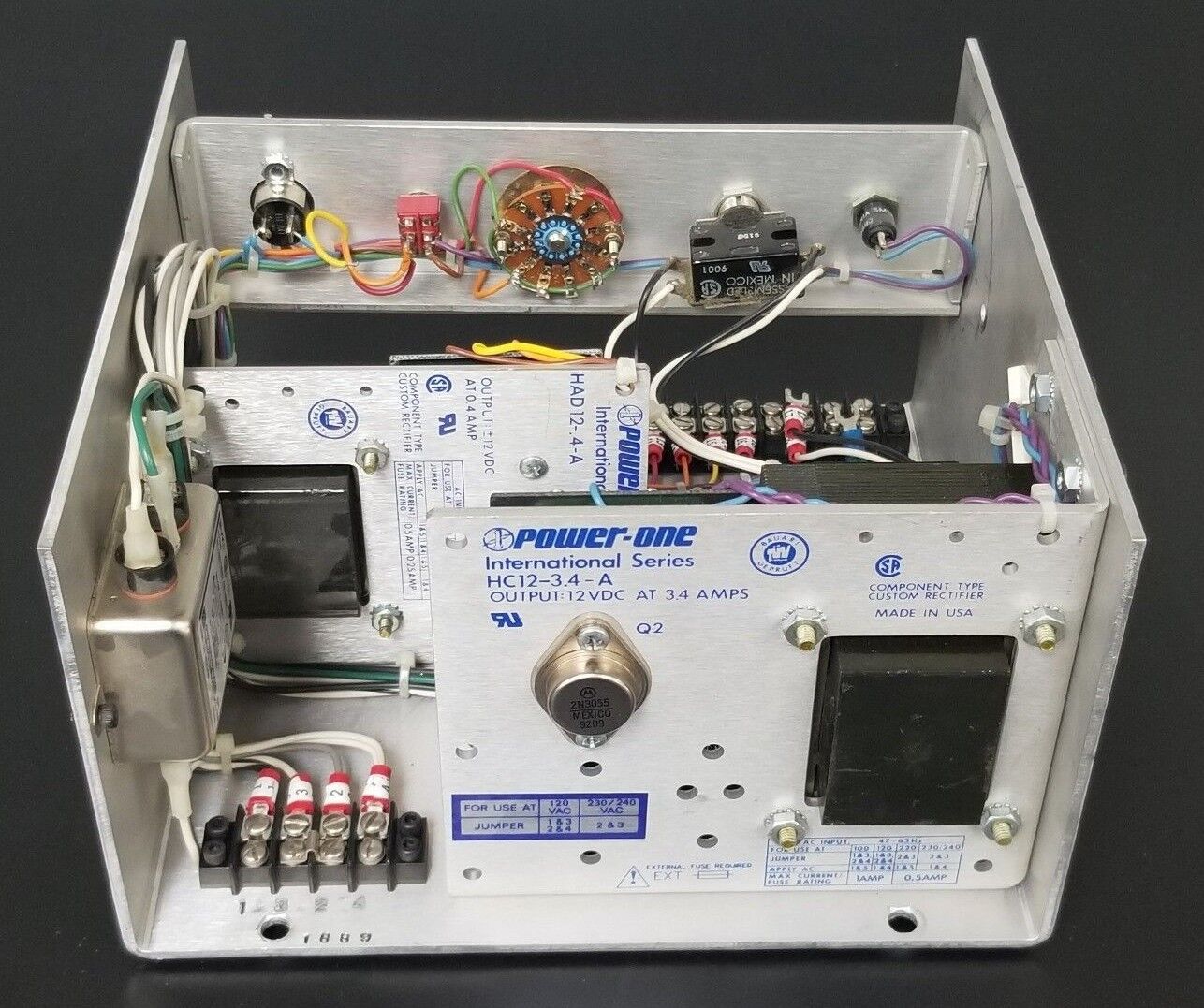 THE COE MANUFACTURING COMPANY 200V POWER SUPPLY ASSEMBLY HAD12-0.4-A, HC12-3.4-A