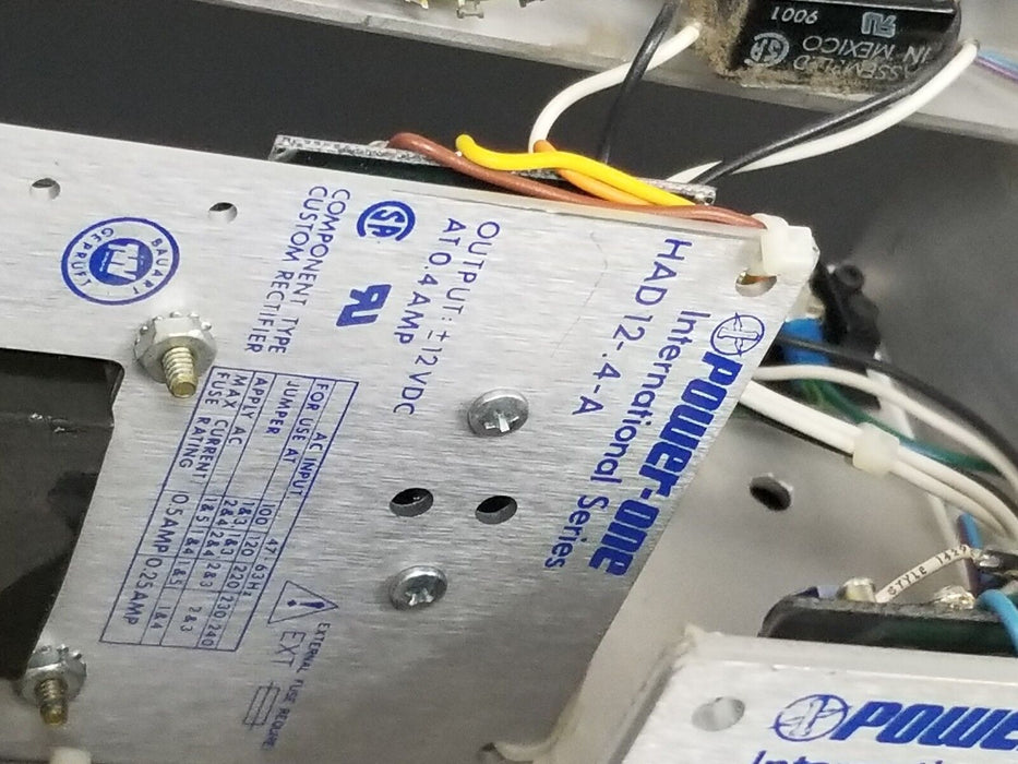 THE COE MANUFACTURING COMPANY 200V POWER SUPPLY ASSEMBLY HAD12-0.4-A, HC12-3.4-A
