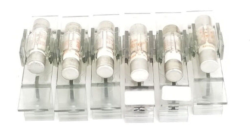 LOT OF 6 GOULD SHAWMUT DFC3M SAFETY PULLER W/ ASSORTED AMP-TRAP FUSES