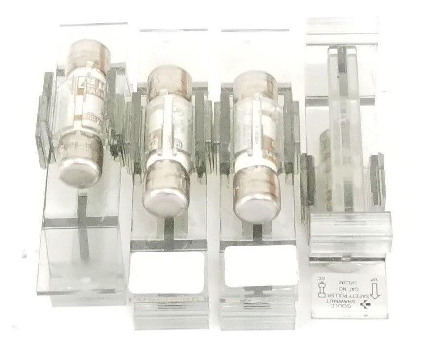 LOT OF 4 GOULD SHAWMUT DFC3M SAFETY PULLERS W/ LITTLEFUSE KLK-3-1/2 FUSES