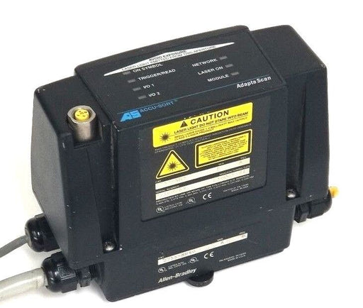ALLEN BRADLEY ACCU-SORT ADAPTA SCAN 2755-N5 LASER SCANNER W/ 2755-NB40 WIRE BASE