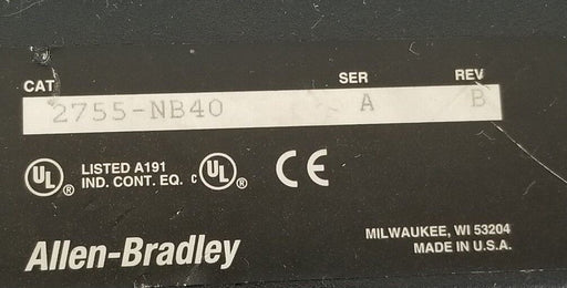 ALLEN BRADLEY ACCU-SORT ADAPTA SCAN 2755-N5 LASER SCANNER W/ 2755-NB40 WIRE BASE