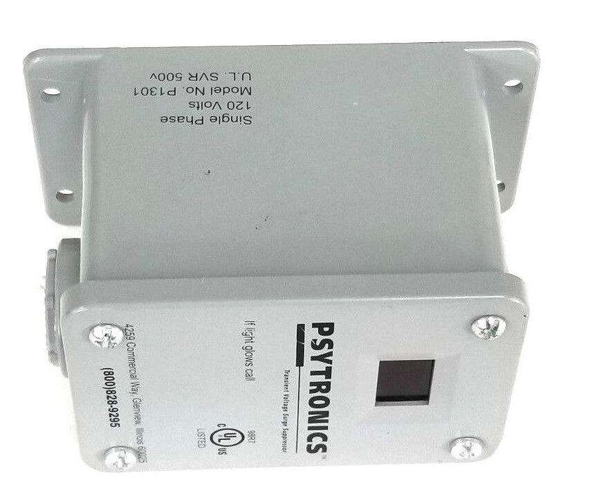 PSYTRONICS P1301 SINGLE PHASE SURGE SUPPRESSOR 120 VOLTS, U.L. SVR 500V