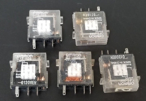 LOT OF 5 OMRON G7T-112S 24VDC RELAYS G7T112SDC24