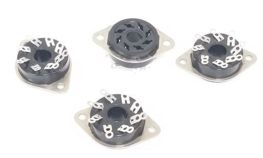 LOT OF 4 AMPHENOL AMERICAN PHENOLIC 8-PIN TUBE SOCKET CONNECTORS