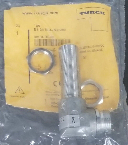 NEW TURCK BI 5-G18-RZ3X-B1431 50MM PROXIMITY SWITCH T4373500 BI5G18RZ3XB1431