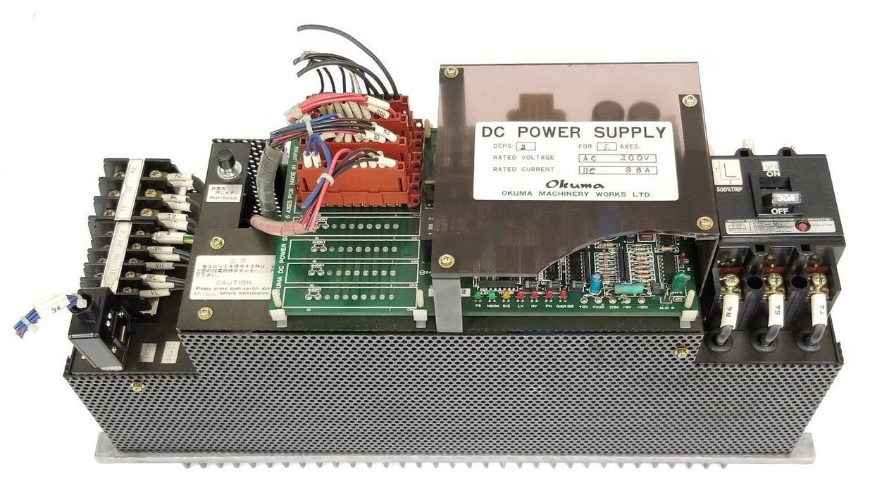 OKUMA DCPS-1 DC POWER SUPPLY FOR 2 AXES, 200V AC, 86A DC, DCPS1