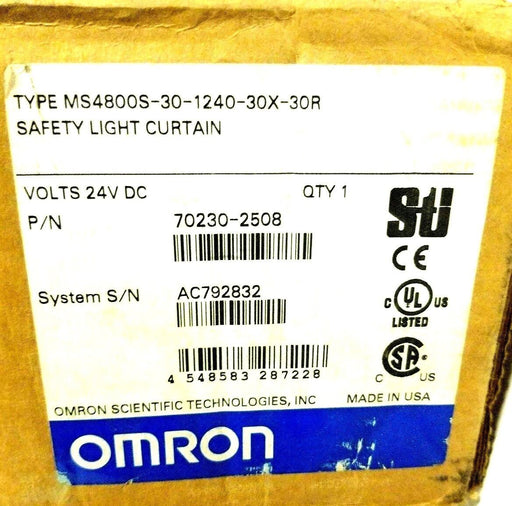 OMRON STI MS4800S-30-1240-30X-30R MS4800 LIGHT CURTAINS 70230-2508 w/CABLES NSMP