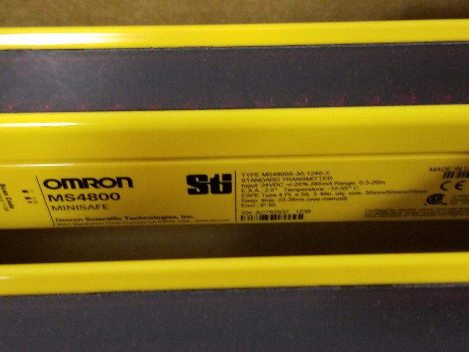 OMRON STI MS4800S-30-1240-30X-30R MINISAFE MS4800 LIGHT CURTAINS 70230-2508 NSMP