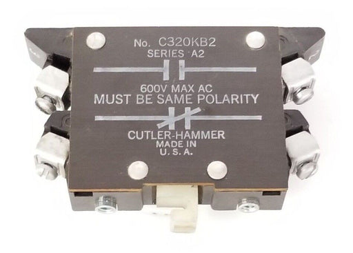 CUTLER HAMMER C320KB2 BASE AUX. CONTACT SER. A2, 1 NO - 1 NC
