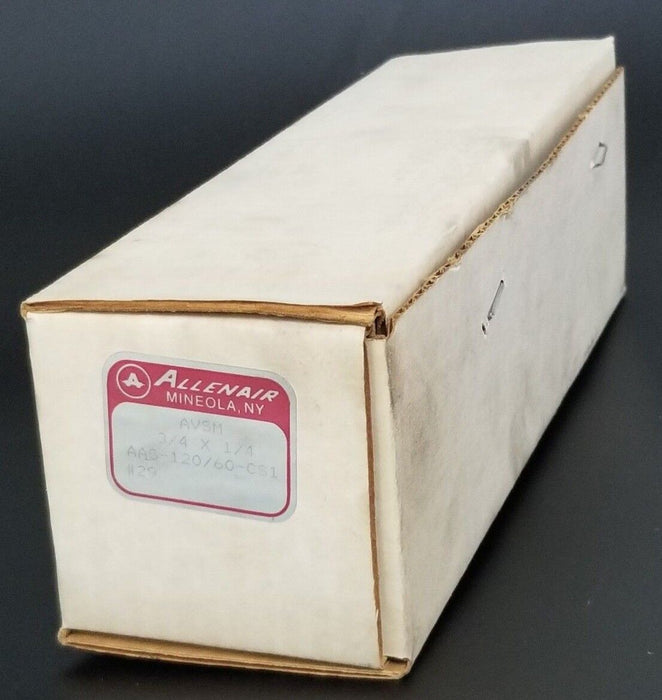 NIB ALLENAIR AA-120/60-CS1 CYLINDER AVSM 3/4 X 1/4 W/ EA-5-120/60HZ COIL