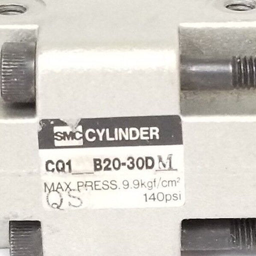 LOT OF 4 SMC CQ1B2030DM CYLINDERS CQ1-B20-30DM, 140 PSI