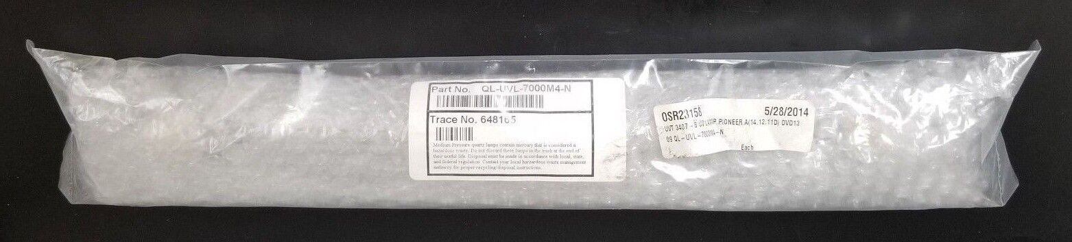 NEW UV TECH PIONEER QL-UVL-7000M4-N QUARTZ LAMP 648165, QLUVL7000M4N