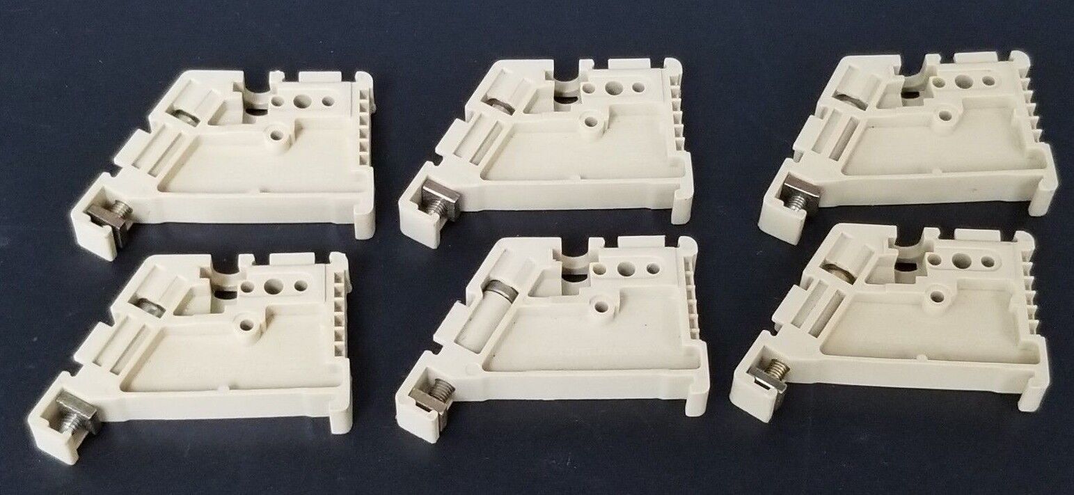 LOT OF 6 NEW WEIDMULLER EW-35, TERMINAL BLOCK END BRACKETS 46X27X8.5MM, EW35