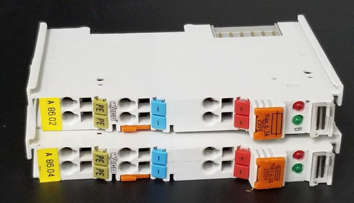 LOT OF 2 WAGOS 750-601 SUPPLY MODULES 750601