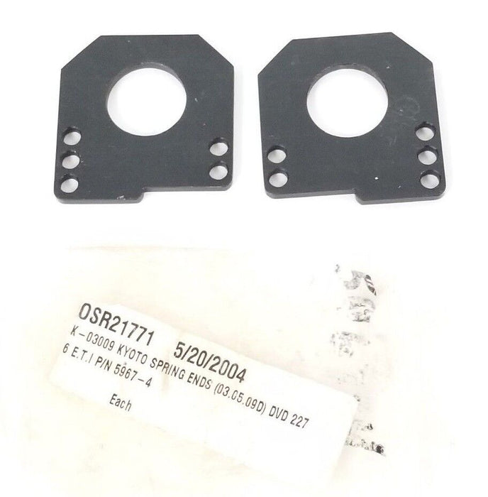 LOT OF 2 NEW KYOTO K-03009 SPRING ENDS, E.T.I. P/N: 5967-4