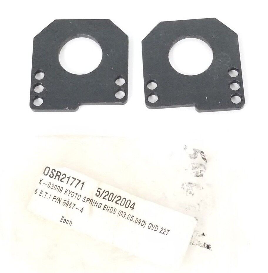 LOT OF 2 NEW KYOTO K-03009 SPRING ENDS, E.T.I. P/N: 5967-4