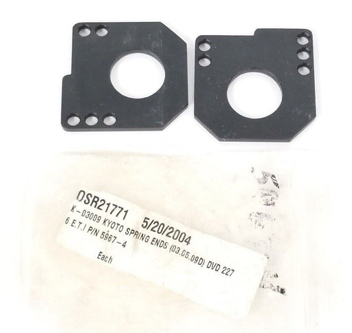 LOT OF 2 NEW KYOTO K-03009 SPRING ENDS, E.T.I. P/N: 5967-4