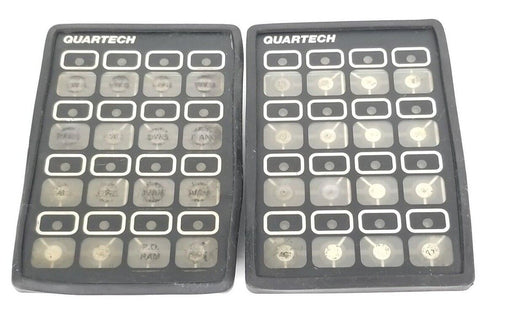 LOT OF 2 QUARTECH 8652 PLC PROGRAMMING INTERFACES 16-KEY, 5VDC