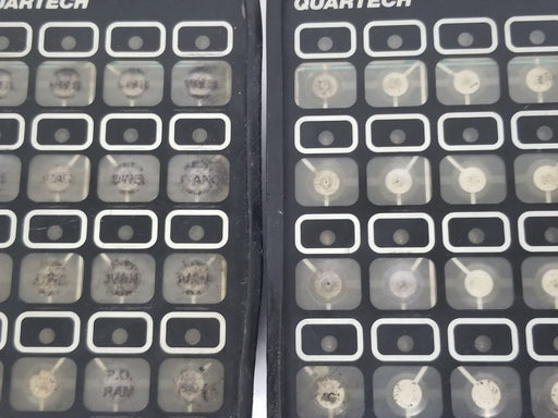 LOT OF 2 QUARTECH 8652 PLC PROGRAMMING INTERFACES 16-KEY, 5VDC