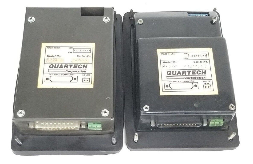 LOT OF 2 QUARTECH 8652 PLC PROGRAMMING INTERFACES 16-KEY, 5VDC