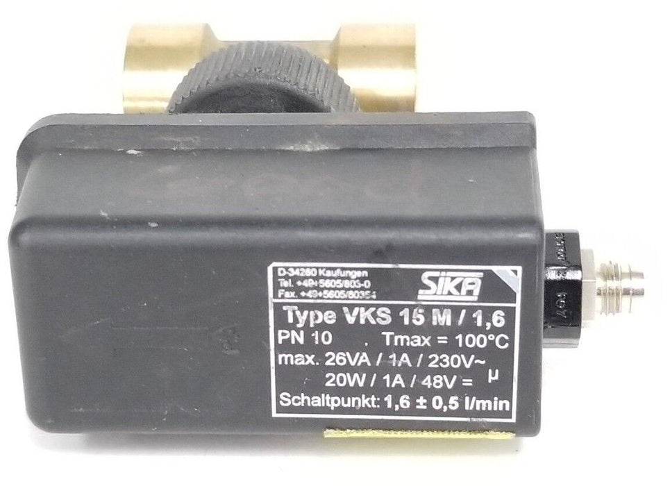 SIKA TYPE VKS 15 M/1,6 FLOW CONTROL SWITCH W/ PN25 1/2'' VALVE VKS 15M/1.6