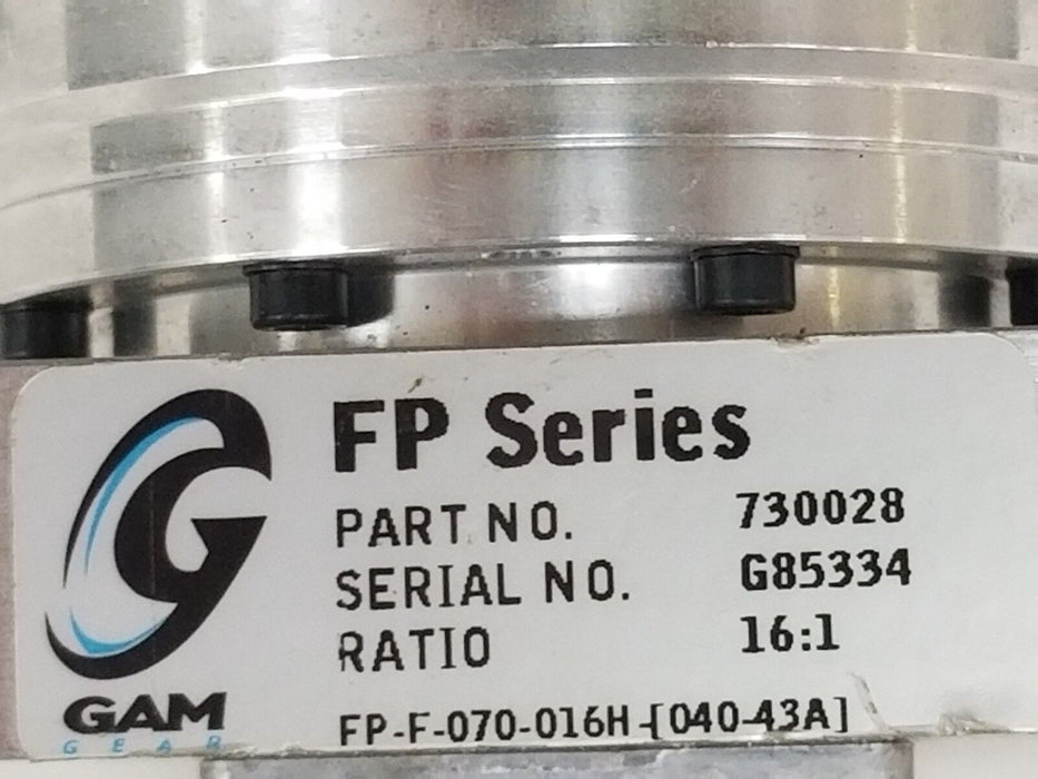 GAM GEAR 730028 FP SERIES GEARHEAD 16:1 RATIO W/ HG-KR13 SERVO MOTOR & ARM