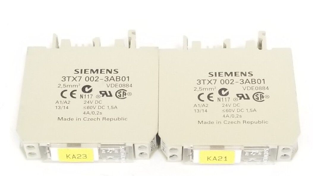 LOT OF 2 SIEMENS 3TX70023AB01 OUTPUT INTERFACE MODULES 3TX7002-3AB01