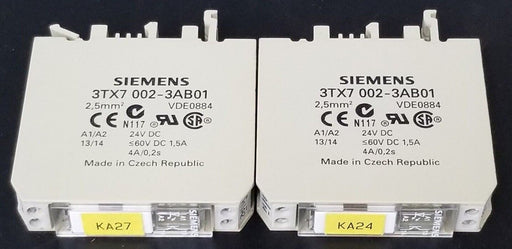 LOT OF 2 SIEMENS 3TX70023AB01 OUTPUT INTERFACE MODULES 3TX7002-3AB01 (DAMAGED)