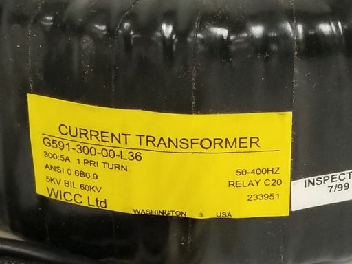 NEW WICC G591-300-00-L36 CURRENT TRANSFORMER, G59130000L36
