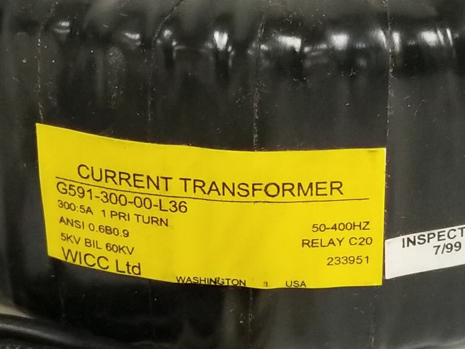 NEW WICC G591-300-00-L36 CURRENT TRANSFORMER, G59130000L36