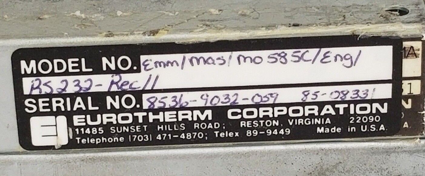EUROTHERM EMM/MAS/M0585C/ENG/RS232/REC// PC MODULE MASTER