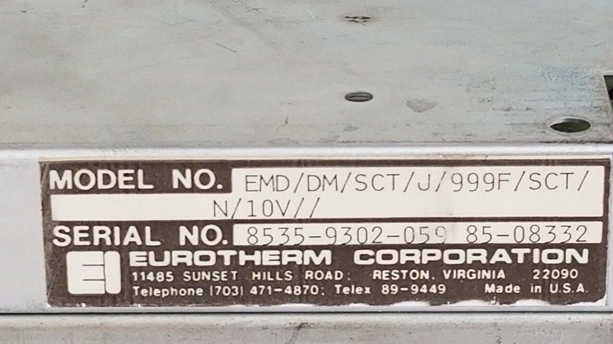 EUROTHERM EDM/DM/SCT/J/999F/SCT/N/10V DUAL MODULE