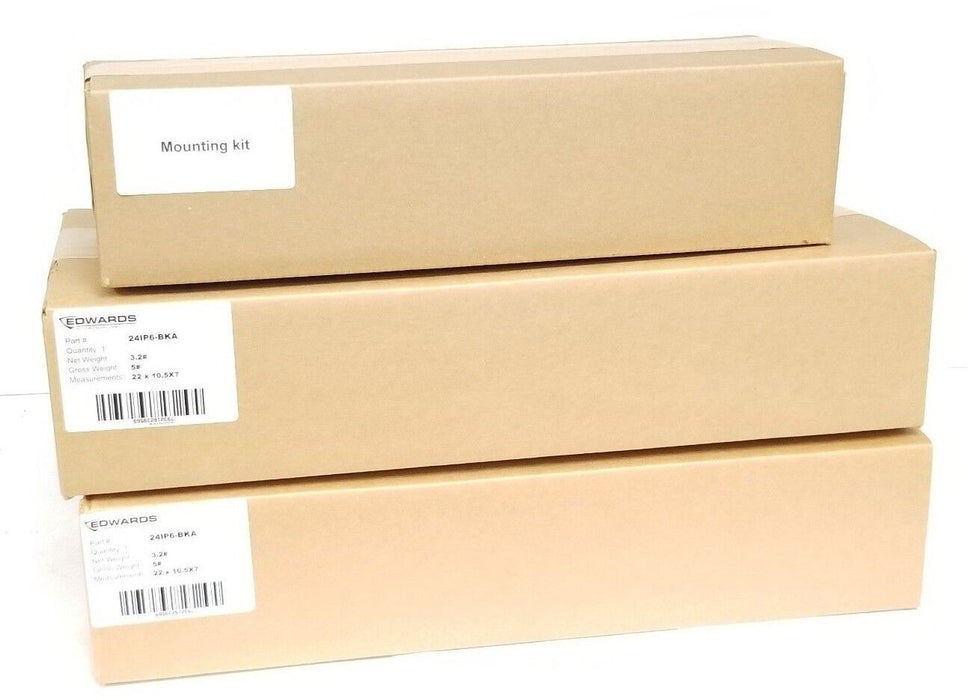 NIB EDWARDS 24IP6D-BKA BLACK ALUMINUM DOUBLE SIDED CLOCK 48VDC .4A, 24IP6DBKA