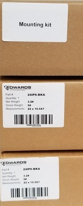 NIB EDWARDS 24IP6D-BKA BLACK ALUMINUM DOUBLE SIDED CLOCK 48VDC .4A, 24IP6DBKA