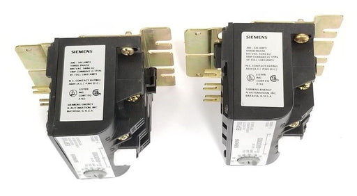 LOT OF 2 SIEMENS 48ASX3M20 OVERLOAD RELAYS SER. C, 200-540A, 3PH