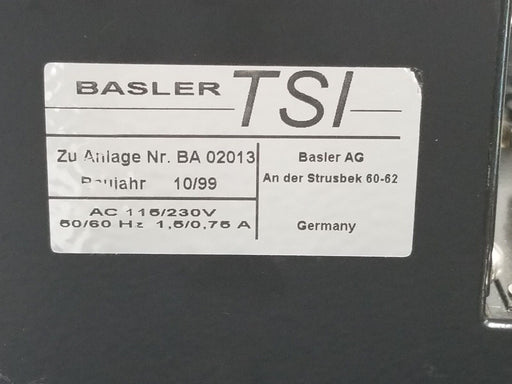 BASLER TSI BA-0201 DVD/CD INSPECTION DEVICE 115/230VAC, 50/60HZ, BA0201