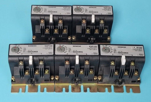 LOT OF 5 SIEMENS 48ASX3M20 OVERLOAD RELAYS SER. C, 200-540A, 3PH