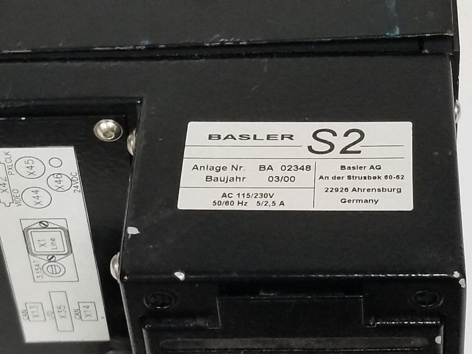 BASLER S2 BA-02348 CD/DVD OPTICAL DISC SCANNER 115/230VAC 50/60HZ 5/2.5A BA02348